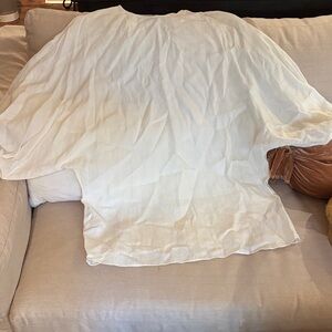 Massimo Duitti White Flowing Blouse/Dress